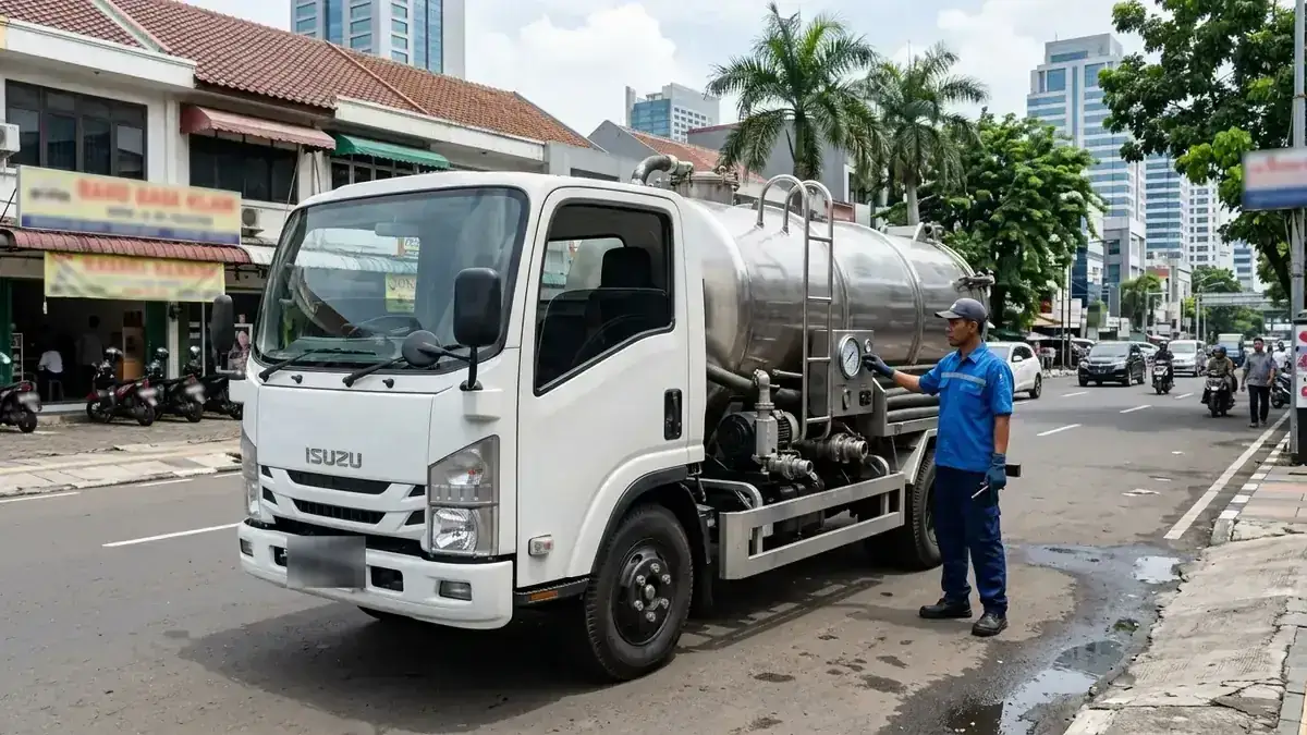 Armada Truk Tangki Vakum Resmi Sedot WC Jakarta Pusat Siaga 24 Jam
